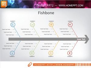 Causal analysis of icon decoration PPT fishbone diagram