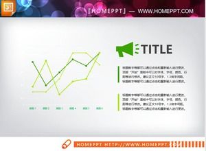 Green simple slide line chart download