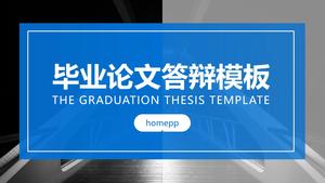 Plantilla de PPT de defensa de tesis de diseño de graduación de atmósfera azul