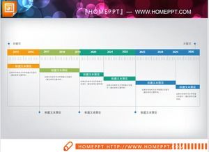 PPT-Timeline mit reinem Farbverlauf