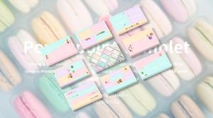 Macaron pastel color dessert theme ppt template