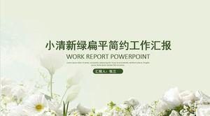 Small fresh flat simple work report ppt template Small fresh flat simple work report ppt template