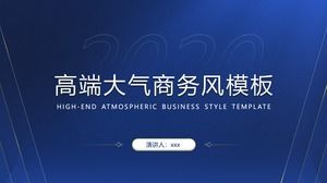 Gradient blue background line creative simple high-end atmosphere business universal ppt template
