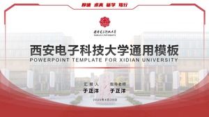 Laporan mahasiswa Universitas Xidian dan template ppt umum pertahanan