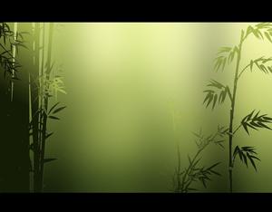 Hutan bambu yang mendalam, daun bambu, efek jatuh, unduhan animasi PPT