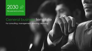 背の高い動的な簡潔なビジネス作業レポートPPTテンプレート