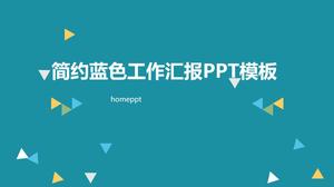 간단한 파란색 작업 보고서 PPT 템플릿