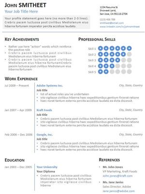 純粋な白い背景英語の個人的な履歴書pptテンプレート Powerpointテンプレート無料ダウンロード
