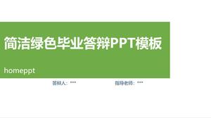Zwięzły zielony szablon PPT odpowiedzi na podziałkę