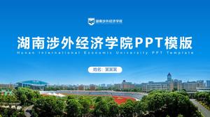 Allgemeine ppt-Vorlage für die Verteidigung von Abschlussarbeiten der Hunan University of Foreign Economics