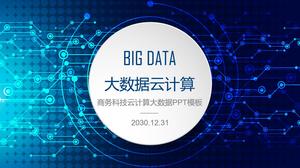 Devre kartı teknolojisi mavi büyük veri bulut bilgi işlem teknolojisi teması ppt şablonu