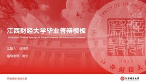 Șablon ppt general al Universității de Finanțe și Economie Jiangxi pentru apărarea tezei