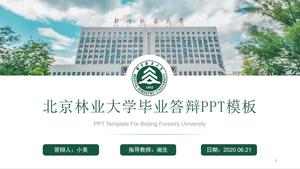北京林业大学毕业论文答辩通用ppt模板