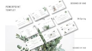 Simple and elegant small fresh spring theme ppt template