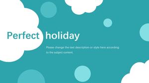 Simple cartoon perfect holiday travel diary ppt template