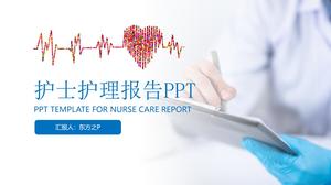 Modèle ppt de rapport de résumé de travail d'infirmière bleue simple