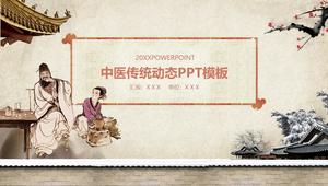 Pengobatan tradisional gaya Cina klasik dan template tema pengobatan Cina tradisional