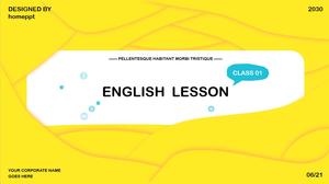 Modelo de ppt de tópicos relacionados com a linguística do curso de inglês