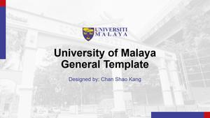 University of Malaya thesis defense general ppt template