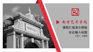 Nanjing University of the Arts obrona pracy magisterskiej ogólny szablon ppt