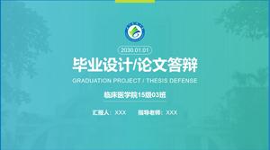 Modelo de ppt de defesa de tese da Universidade de Medicina de Guangdong