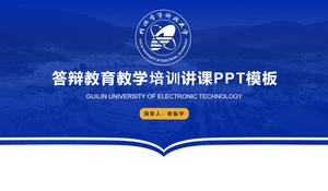 Universidade de Guilin de Tecnologia Eletrônica Tese defesa educação ensino treinamento courseware ppt template
