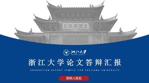 Raportul de apărare a tezei Universității Zhejiang șablon ppt general