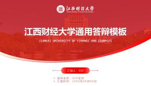 Modèle ppt de rapport de soutenance de thèse de fin d'études de l'Université des finances et d'économie du Jiangxi