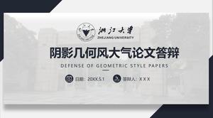 Schattengeometrie Windatmosphäre kompletter Rahmen Zhejiang University Thesis Defense ppt Vorlage