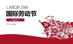 Labour Glory-1 maja szablon ppt Międzynarodowego Święta Pracy
