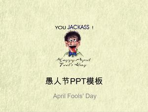 Happy funny clown-april fools day ppt template