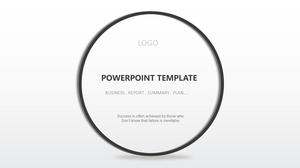 Coil circle creative simple high-end fashion style work report ppt template