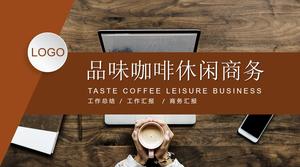 Taste coffee ocio negocio trabajo resumen informe plantilla ppt