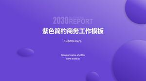 Plantilla ppt de informe de trabajo empresarial simple cubierta creativa círculo de fondo degradado púrpura
