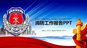 Modèle de ppt de rapport de travail de pompier de présentation de connaissances sur la lutte contre les incendies