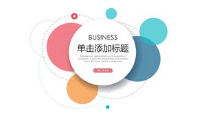 Gelembung lingkaran warna-warni kreatif gaya sederhana laporan ringkasan kerja bisnis template PPT