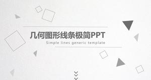 Geometric line graphic creative elegant gray simple atmosphere work report ppt template