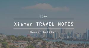 Fashion atmosphere travel route strategy travel album ppt template