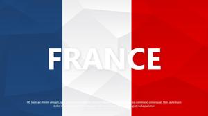 Low face wind background France team World Cup theme ppt template