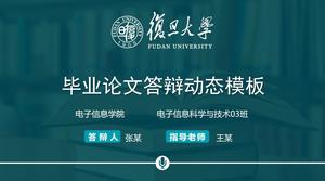 Allgemeine ppt-Vorlage für die Verteidigung von Abschlussarbeiten von Studienanfängern der Fudan-Universität