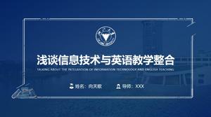 Zhejiang Üniversitesi mezuniyet tezi savunma genel ppt şablonu