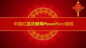 Música de fundo auspiciosa Chinês vermelho festivo empresa reunião anual planejando ano novo e modelo de ppt do festival da primavera