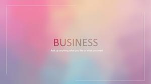Hazy colorful background minimalist iOS style simple business ppt template