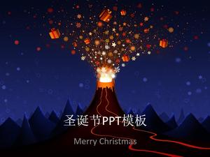Wybuch wulkanu prezenty świąteczne-szablon ppt Wesołych Świąt Bożego Narodzenia