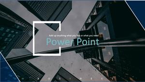 비즈니스 고층 빌딩 배경 커버 미니멀 기하학적 그래픽 라인 플랫 비즈니스 작업 보고서 PPT 템플릿을 올려