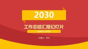 Żółto-pomarańczowy roczny raport podsumowujący pracę i witalność oraz szablon ppt planu pracy na następny rok