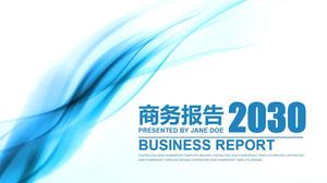 Pasmo lekkiej przędzy streszczenie okładka biznes niebieski mikro trójwymiarowy szablon raportu ppt pracy