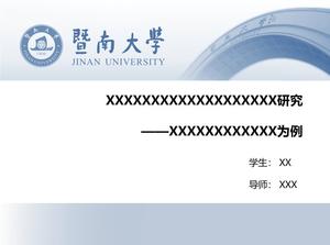 Plantilla ppt de defensa de tesis general concisa de la Universidad de Jinan