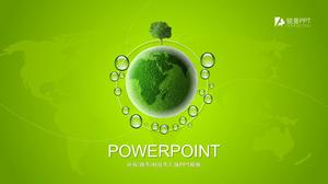 环保设备产品公司绿色地球创意业务工作报告ppt模板