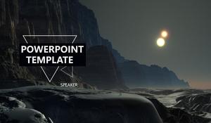 Geometric triangle creative cover beautiful starry sky background science fiction ppt template Geometric triangle creative cover beautiful starry sky background science fiction ppt template